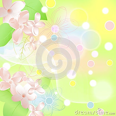 Spring background Cartoon Illustration