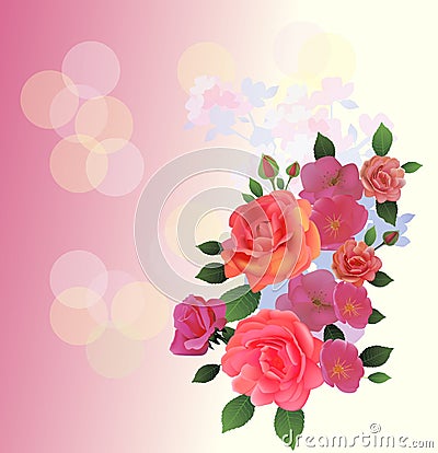 Spring , bouquet of flowers . Vector Illustration