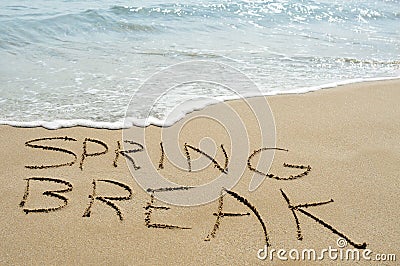Spring break on the beach Stock Photo