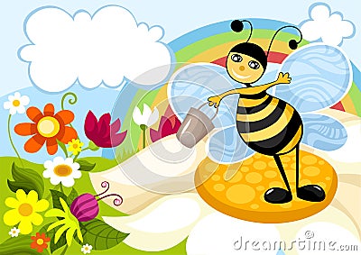 Spring card Vector Illustration