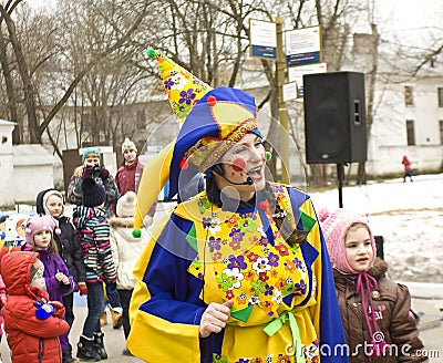 Spring carnival in Russia Editorial Stock Photo