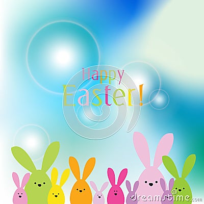 Spring celebration Easter card. Vector Illustration