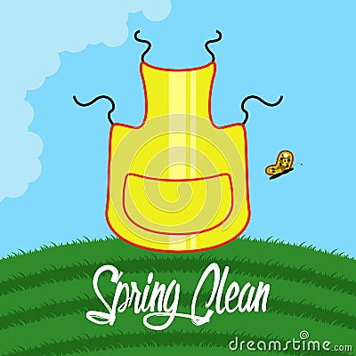 Spring clean concept image Vector Illustration