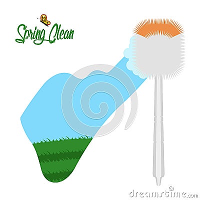 Spring clean concept image Vector Illustration