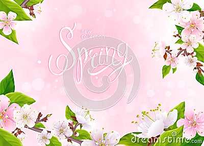 Spring collection background Vector Illustration