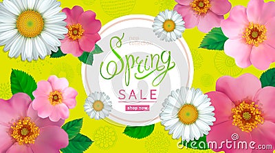 Spring collection background Vector Illustration