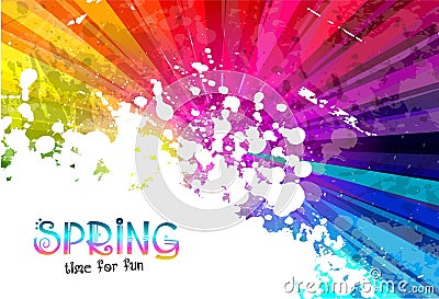 Spring Colorful Explosion of colors background for your party flyers Vector Illustration