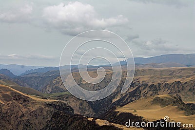 Spring comes in the mountains in the Caucasus. Stock Photo