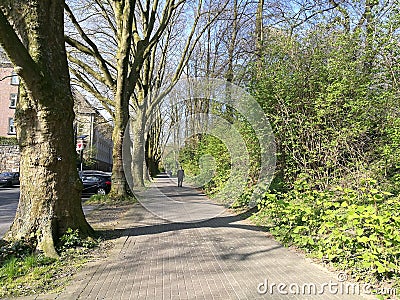 The spring coming in Recklinghausen town Editorial Stock Photo