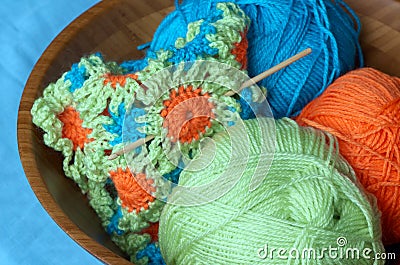 Spring crochet Stock Photo