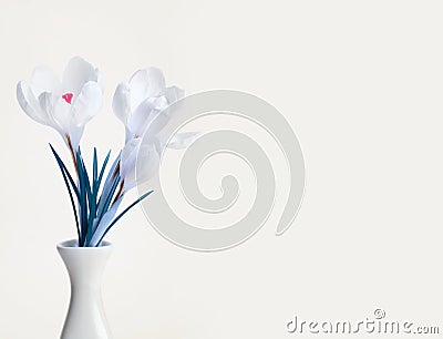 Spring crocus flower bouquet Stock Photo