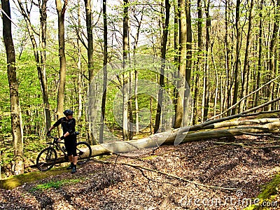 Spring cycling Stock Photo