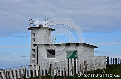 Spring Day at the Fog Horn Station on St Bees Head Stock Photo