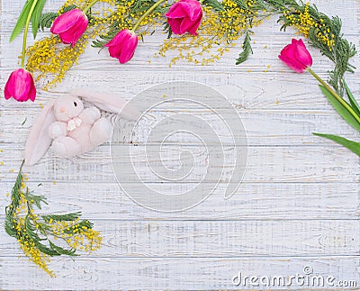 Spring decorative frame Stock Photo