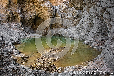 Spring desert lake Stock Photo