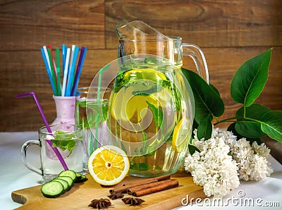 Spring drink for cheerfulness Stock Photo