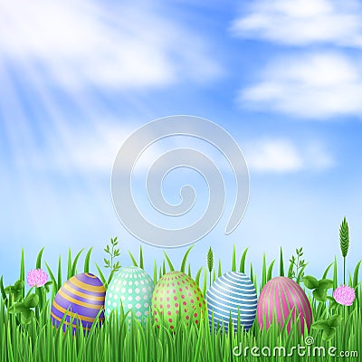 Spring easter background. Stock Photo