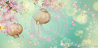 Spring Festival Background Vector Illustration