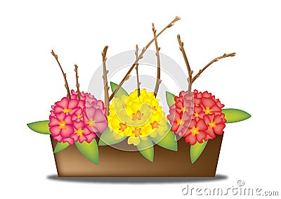 Spring Flowers Vector Illustration