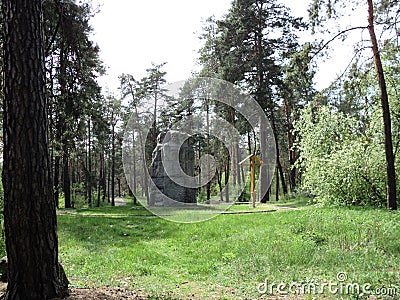 a city tour of Kiev monument to prisoners of war who died in a concentration camp Editorial Stock Photo