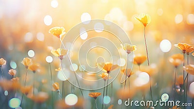 spring fresh bokeh texture vibrant Cartoon Illustration