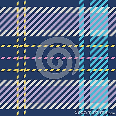 Spring fresh seamless plaid vector pattern. Gingham bright color checker background. Woven tweed all over print. Stock Photo