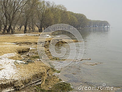 Spring in the Gaoyou Lake Stock Photo