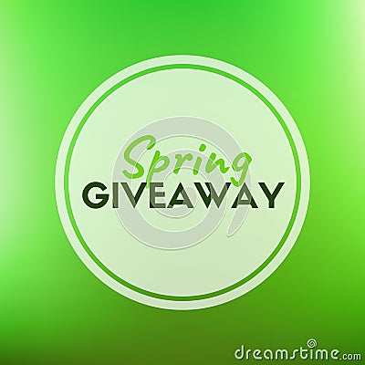 Spring giveaway vector card Vector Illustration