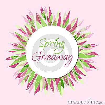 Spring giveaway vector card Vector Illustration