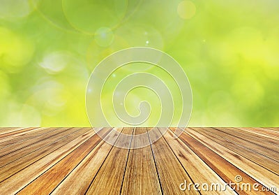 Spring green and bokeh sunlight background Stock Photo