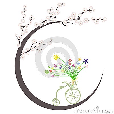 Spring greetings icon Vector Illustration