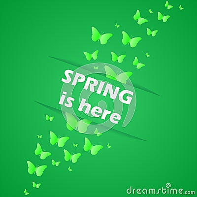 Spring is here Cartoon Illustration