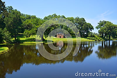 Spring house and chapel at Middleton Place is a plantation Editorial Stock Photo