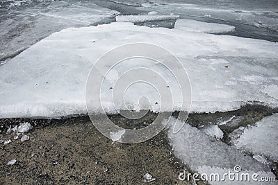 Spring ice texture Stock Photo