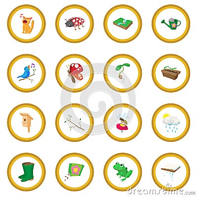 Spring icon circle Vector Illustration