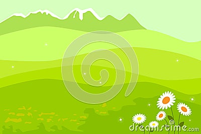 Spring landscape Vector Illustration