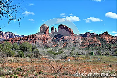 Landscape Scenery, Interstate 17, Phoenix to Flagstaff, Arizona, United States Stock Photo