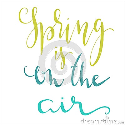 Spring lettering phrases Vector Illustration