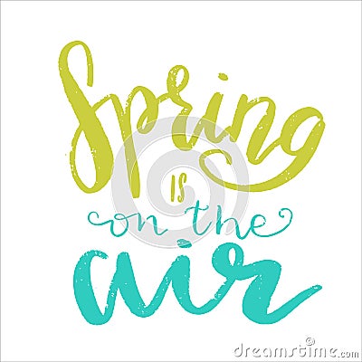 Spring lettering phrases Vector Illustration