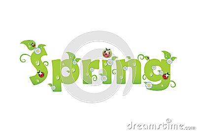 Spring letters Stock Photo