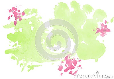 Spring mood. Watercolor vector colorful blobs Vector Illustration