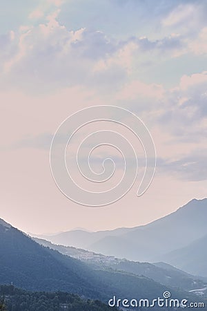 Spring mountain landscape. Resort Krasnaya Polyana Red Meadow . Sochi. Russia. Stock Photo