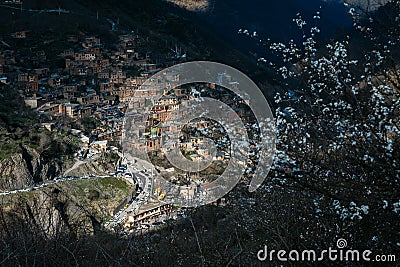 Spring in mountain village Masouleh, Gilan Povince, Iran Stock Photo