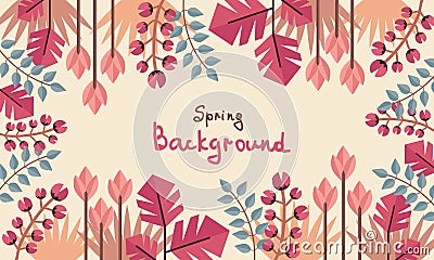 Spring natural background Cartoon Illustration