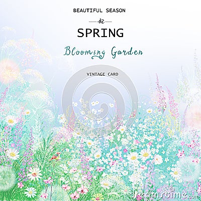 Spring nature background with lovely blossom. Stock Photo