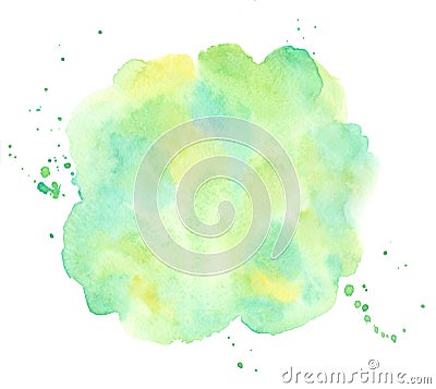 Spring, nature, Easter rounded watercolor background Stock Photo