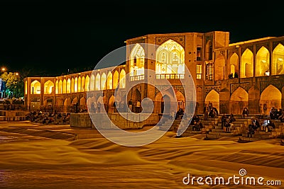 Khaju Bridge Isfahan Stock Photo