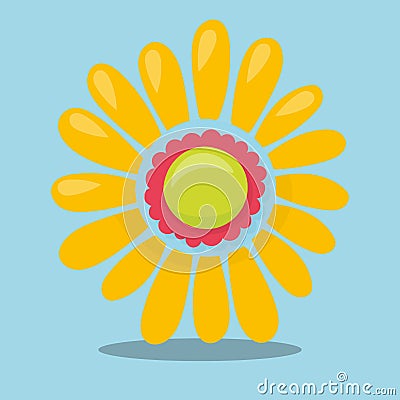 spring owls sunflower 05 Vector Illustration