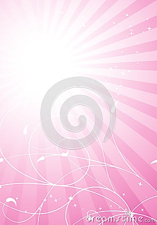 Spring pink background Vector Illustration
