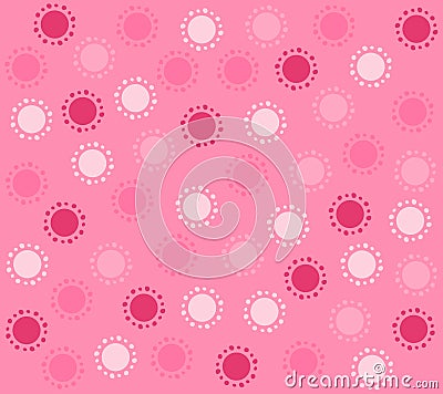 Spring Pink Circles Pattern Background Stock Photo